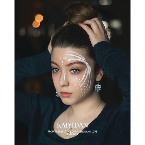 Owl Shaped Abalone Statement Vintage Long Summer Earring for Women Jewelry - Picture 3 of 9